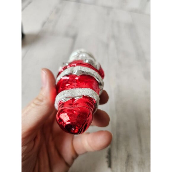 Antique West Germany Santa Mercury glass bag ornament Xmas tree - Picture 11 of 11